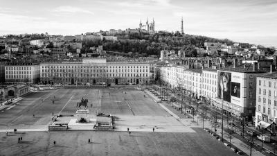 LYON-Place Bellecourt vue d'en haut